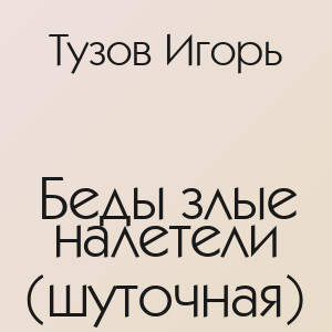 Тузов Игорь - Беды злые налетели (шуточная)