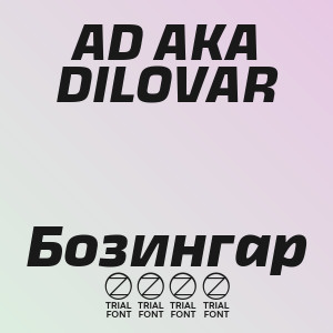 AD AKA DILOVAR - Бозингар 2026