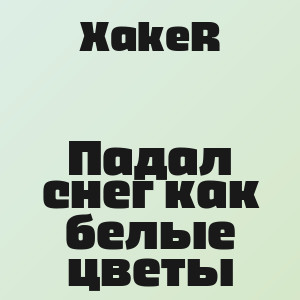 XakeR - Падал снег как белые цветы