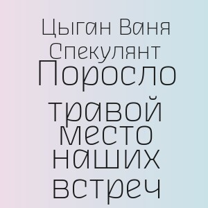 Цыган Ваня Спекулянт - Поросло травой место наших встреч