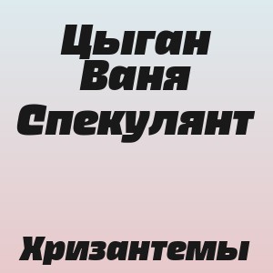 Цыган Ваня Спекулянт - Хризантемы