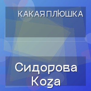 Какая Плюшка - Сидорова Коза