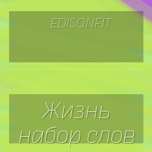 EdisonFit - Жизнь набор слов